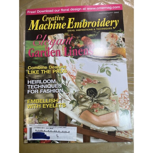 5 Bulk Creative Machine Embroidery Magazine Lot Of 5 Inspirations & Techniques - Picture 6 of 6